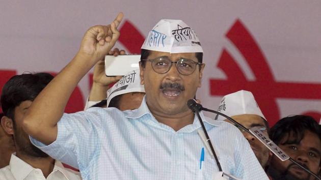 Delhi CM Arvind Kejriwal addresses a rally in Haryana. (PTI FILE) Delhi CM Arvind Kejriwal addresses a rally in Haryana. (PTI FILE)