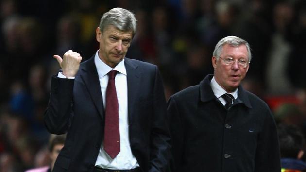 Former Manchester United manager Alex Ferguson (R) has paid glowing tribute to long-time rival Arsene Wenger’s managerial reign at Arsenal. (Getty Images) Former Manchester United manager Alex Ferguson (R) has paid glowing tribute to long-time rival Arsene Wenger’s managerial reign at Arsenal. (Getty Images)