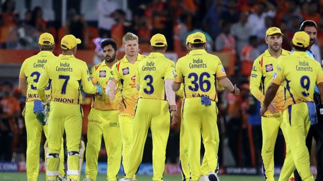 Chennai Super Kings (CSK) defeated Sunrisers Hyderabad (SRH) by four runs in an IPL 2018 match at the Rajiv Gandhi International Stadium, Hyderabad on Sunday. (BCCI )