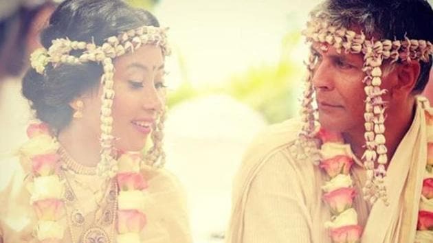 Milind Soman and Ankita Konwar say out their wedding vows on social media.(Instagram)