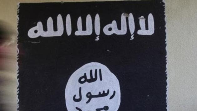 The black flag commonly used by Islamic State militants in Mosul, Iraq.(Reuters file photo)