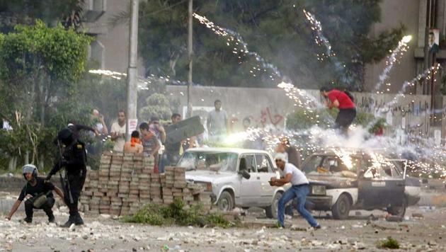 Fireworks set off by protesters during clashes in Nasr city, east of Cairo, in 2013. (Reuters File Photo) Fireworks set off by protesters during clashes in Nasr city, east of Cairo, in 2013. (Reuters File Photo)