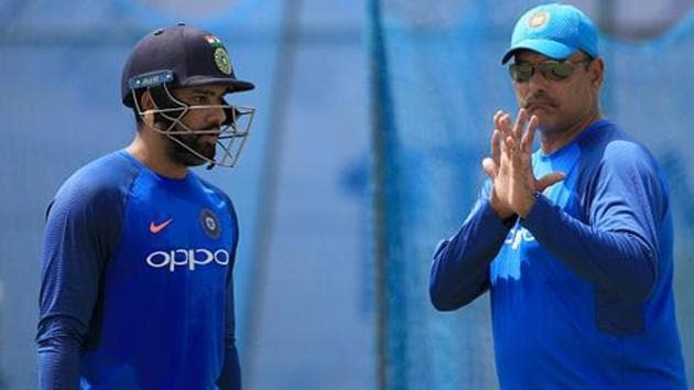Rohit Sharma and Ravi Shastri feel that India will be in a strong sposition going into the 2019 cricket World Cup. (NurPhoto via Getty Images) Rohit Sharma and Ravi Shastri feel that India will be in a strong sposition going into the 2019 cricket World Cup. (NurPhoto via Getty Images)