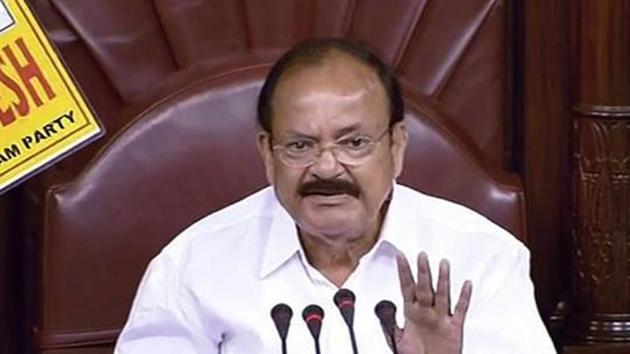 Rajya Sabha chairman Venkaiah Naidu on Monday rejected a notice seeking the removal of Chief Justice of India Dipak Misra, saying it lacked substantial merit .(PTI Photo)
