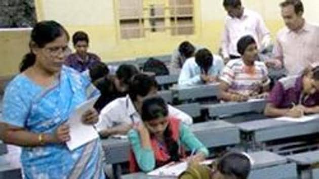 This year, 10,82,972 students appeared for the RBSE Class 10 exam from March 7 to April 4. There were 826,278 students who enrolled for the Class 12 exams in 2018. (HT file) This year, 10,82,972 students appeared for the RBSE Class 10 exam from March 7 to April 4. There were 826,278 students who enrolled for the Class 12 exams in 2018. (HT file)