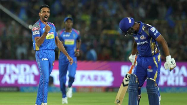 Dhawal Kulkarni gave RR  solid start, removing Evin Lewis early on. (BCCI) 