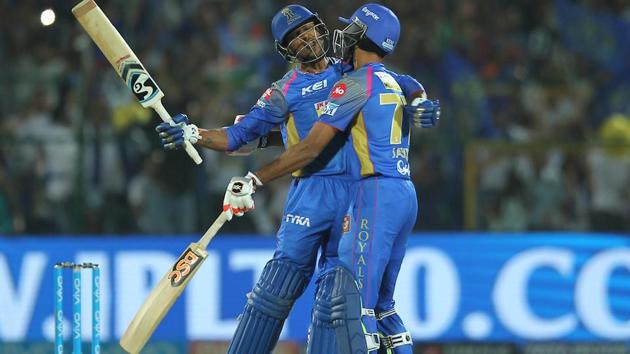 Krishnappa Gowtham then accelerated the innings in the last three overs to hand RR a three-wicket win. (BCCI) 
