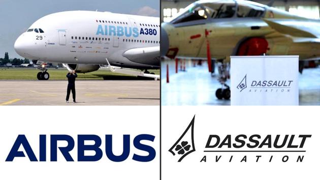 A combination of photos of Airbus and Dassault that signed an agreement to cooperate on Europe’s Future Air Combat System. A combination of photos of Airbus and Dassault that signed an agreement to cooperate on Europe’s Future Air Combat System.