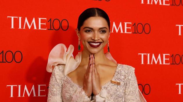 Deepika Padukone arrives for the TIME 100 Gala in Manhattan, New York.(REUTERS)