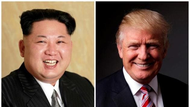 A combination photo shows a Korean Central News Agency (KCNA) handout of Kim Jong Un released on May 10, 2016, and Donald Trump posing for a photo in New York City, U.S., May 17, 2016.(Reuters File Photo) A combination photo shows a Korean Central News Agency (KCNA) handout of Kim Jong Un released on May 10, 2016, and Donald Trump posing for a photo in New York City, U.S., May 17, 2016.(Reuters File Photo)