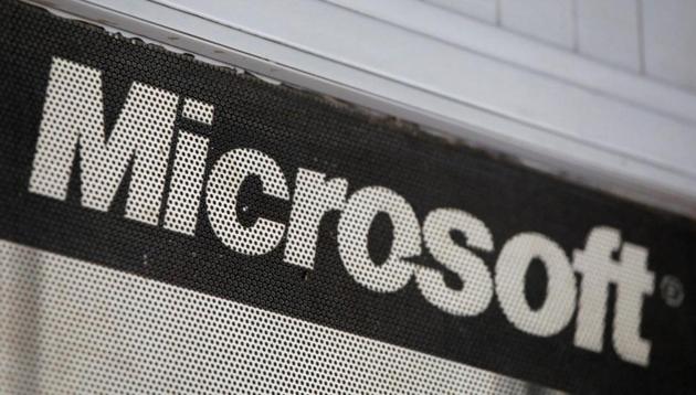 The Microsoft logo is pictured at a service centre in New Delhi.(REUTERS) The Microsoft logo is pictured at a service centre in New Delhi.(REUTERS)