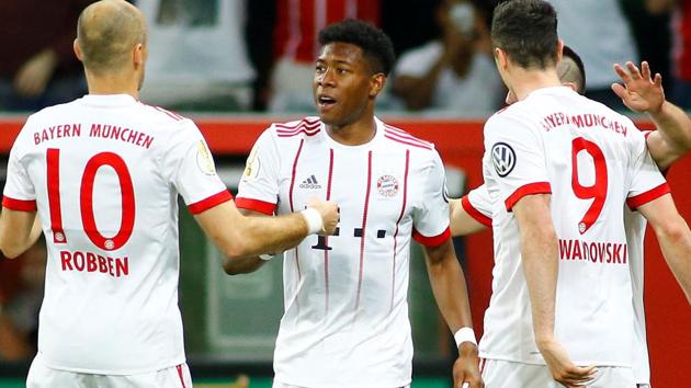 David Alaba, who is suffering from injury, will miss Bayern Munich’s Champions League match against Real Madrid.(REUTERS)