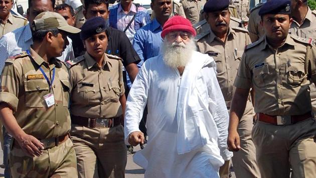 Asaram has been convicted of raping a 16-year-old girl from Uttar Pradesh’s Shahajahanpur in 2013.(HT File Photo)