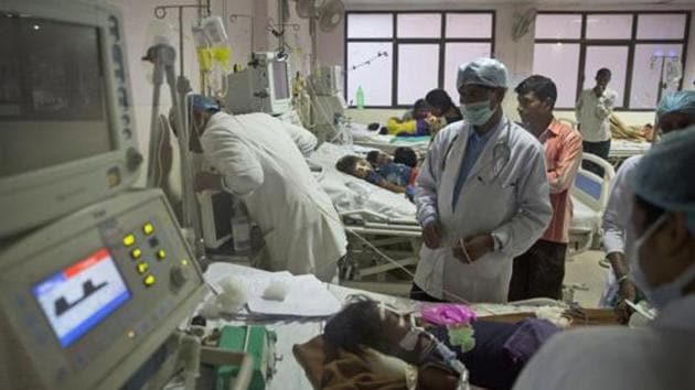 Over 30 children had died at the Baba Raghav Das Medical College on August 10-11, 2017 allegedly due to the disruption in oxygen supply.(AP File Photo)