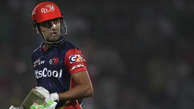 Gautam Gambhir announced his decision to step down as skipper of Delhi Daredevils at a press conference in New Delhi on Wednesday. Shreyas Iyer will lead the side for the rest of the 2018 Indian Premier League (IPL 2018) season.(AP)