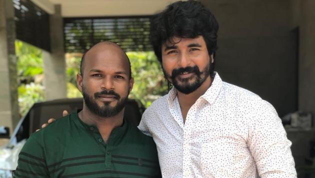 CWG gold medalist Sathish Sivalingam posted this picture with Siva Karthikeyan on Twitter. (Twitter) CWG gold medalist Sathish Sivalingam posted this picture with Siva Karthikeyan on Twitter. (Twitter)