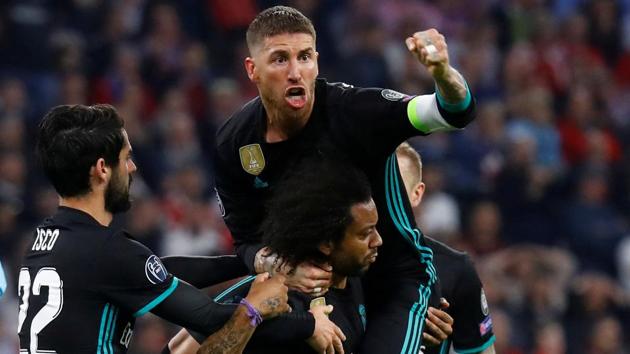 Real Madrid came back from a goal down to beat Bayern Munich 2-1 in the away leg of their Champions League semi-final on Wednesday.(REUTERS)
