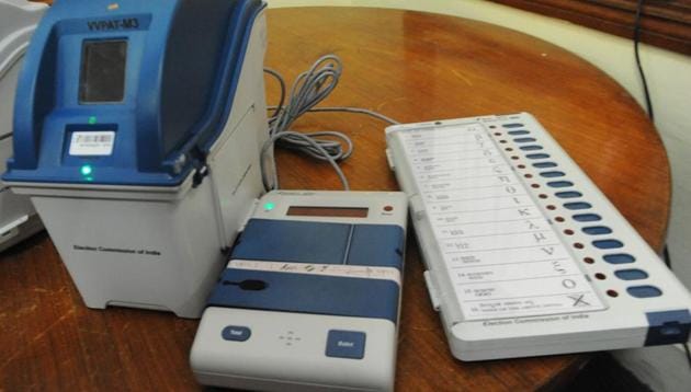 The EC plans to use the third-generation machines widely in the 2019 Lok Sabha elections.(HT Photo)