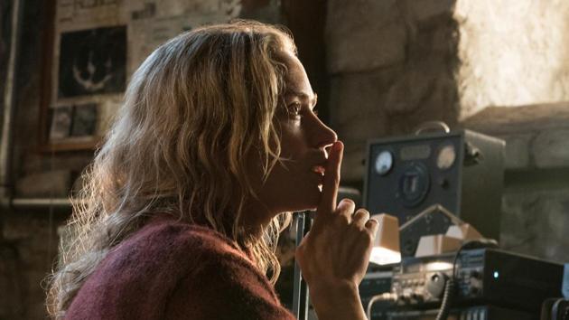 This image released by Paramount Pictures shows Emily Blunt, left, and Millicent Simmonds in a scene from A Quiet Place.(AP)