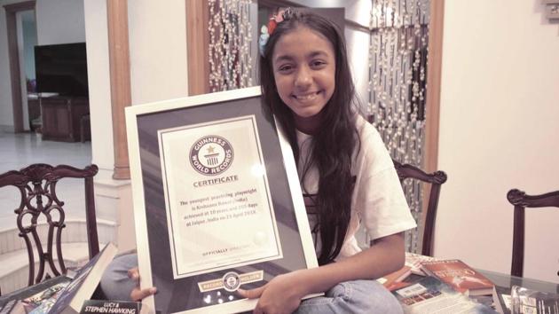 Krshaana Rawat with her Guinness World Record.(HT PHOTO) Krshaana Rawat with her Guinness World Record.(HT PHOTO)