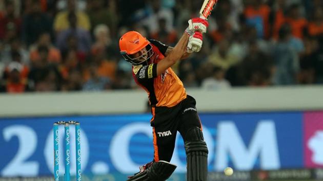 Manish Pandey hit his second fifty of the 2018 Indian Premier League but Sunrisers Hyderabad managed just 132/6 against Kings XI Punjab.(BCCI)