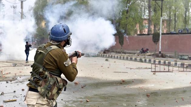 Jammu and Kashmir Police said on Thursday that one of the four militants killed in Tuesday’s gunfight in the Tral forest area was a Jaish-e-Muhammad (JeM) operational commander. Four JeM militants, one soldier and a state police constable were killed in the over eight-hour long gunfight. (Ajay Aggarwal / HT File)