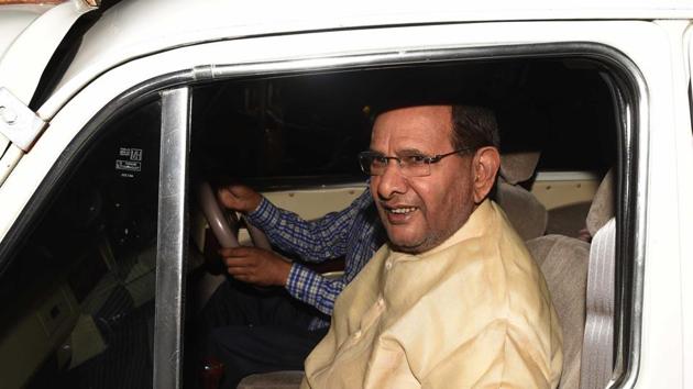 Sharad Yadav was present at the venue where the announcement for the new party was made by LJD national secretary Sushila Morale, in New Delhi.(Vipin Kumar/HT File Photo)