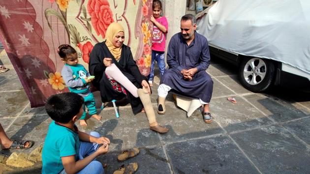 As the number of amputees grew in southern Iraq, a prosthetics and orthotics workshop opened in 1995 in Basra with the help of the International Committee of the Red Cross, providing artificial limbs to around 8,000 patients. (Essam Al-Sudani / REUTERS) 