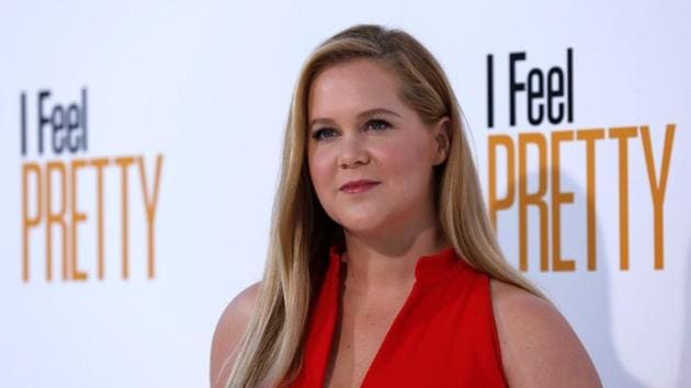 Cast member Amy Schumer poses at the premiere of I Feel Pretty in Los Angeles, California. (REUTERS) Cast member Amy Schumer poses at the premiere of I Feel Pretty in Los Angeles, California. (REUTERS)