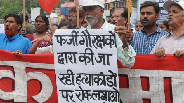 People protest against cow lynchings in Ranchi.(Parvaz Khan/HT File Photo) People protest against cow lynchings in Ranchi.(Parvaz Khan/HT File Photo)