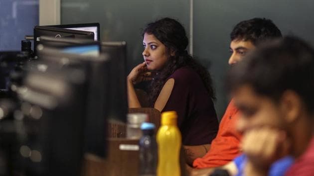 According to the Korn Ferry Gender Pay Index, pay gap between men and women is real but the disparity becomes much smaller at the same job level, same company, same function.(Dhiraj Singh/Bloomberg)