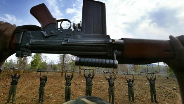 Seven Maoists, including five women, were gunned down by security forces in Bijapur’s Ipenta forest. “The operation, which is still ongoing, was launched jointly by the Chhattisgarh and Telangana police. While seven bodies have been recovered so far, more are likely to emerge,” deputy inspector general (Bastar) Sundaraj P said. (Mustafa Quraishi / AP File)