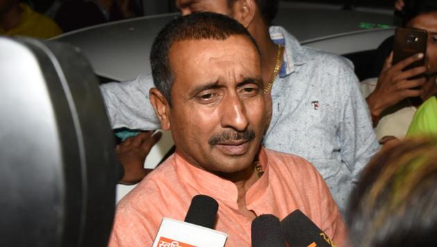 BJP MLA Kuldeep Singh Sengar, the main accused for the alleged rape a minor last year in Uttar Pradesh’s Unnao. Sengar has been arrested and charged under the Protection of Children from Sexual Offences (POCSO) Act .(Subhankar Chakraborty/HT File Photo)