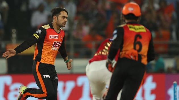 Rashid Khan picked three crucial wickets to peg back KXIP. (BCCI) 