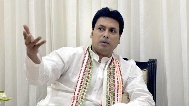 Tripura chief minister Biplab Kumar Deb also favoured doctors for the civil services as he said their knowledge of sick persons can help them to act immediately.(Sushil Kumar/HT File Photo)