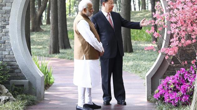 Prime Minister Narendra Modi and Chinese President Xi Jinping at Wuhan in central China's Hubei Province, April 28 (AP) Prime Minister Narendra Modi and Chinese President Xi Jinping at Wuhan in central China's Hubei Province, April 28 (AP)