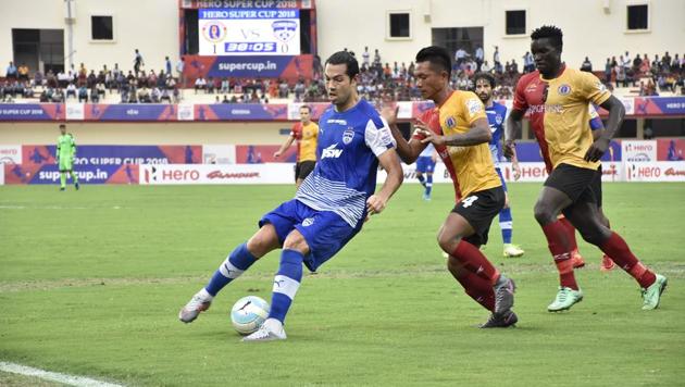 Bengaluru FC defeated East Bengal to win the inaugural Super Cup in Bhubaneswar on April 20.(AIFF)