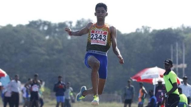 The Athletics Federation of India had failed to send the entries of M Sreeshankar (in pic) and two other athletes before deadline for the Gold Coast Games.(Twitter)