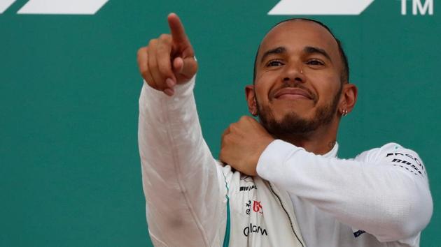 Lewis Hamilton won a chaotic and entirely unpredictable Azerbaijan Grand Prix to seize the Formula One championship lead on Sunday and hand Mercedes their first victory of the season. (REUTERS) Lewis Hamilton won a chaotic and entirely unpredictable Azerbaijan Grand Prix to seize the Formula One championship lead on Sunday and hand Mercedes their first victory of the season. (REUTERS)