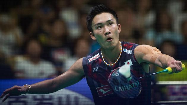 Kento Momota of Japan won the men’s singles crown at the Badminton Asia Championships in Wuhan on Sunday.(AFP)