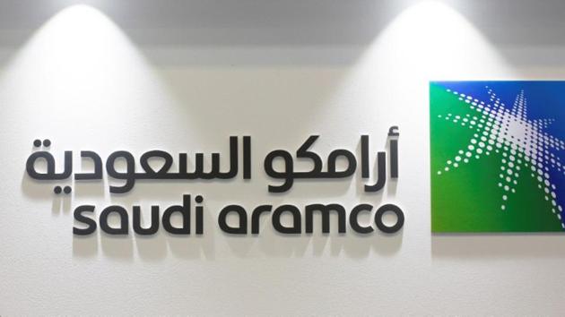 Logo of Saudi Aramco is seen at the 20th Middle East Oil & Gas Show and Conference (MOES 2017) in Manama, Bahrain, March 7, 2017.(Reuters File Photo)