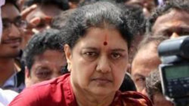 VK Sasikala, the jailed aide of former Tamil Nadu chief minister Jayalalithaa.(PTI File Photo) VK Sasikala, the jailed aide of former Tamil Nadu chief minister Jayalalithaa.(PTI File Photo)