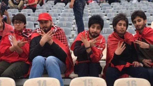 Some female football fans donned fake beards and wigs to attend a major match in Iran. (Instagram) Some female football fans donned fake beards and wigs to attend a major match in Iran. (Instagram)