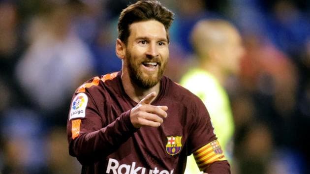 Lionel Messi scored his 30th La Liga hat-trick for FC Barcelona in win over Deportivo La Coruna.(REUTERS)