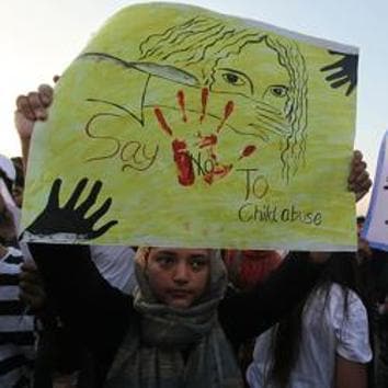 The girl writes in her diary that whenever she asked her father why he does that, the accused used to convince her by saying that it’s a relationship of love between a father and a daughter.(AFP Photo)