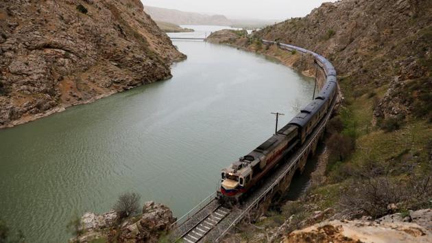On the way it passes through farmland, hills and woods, crossing rivers swollen by snow melting in the spring sunshine and passing through long dark tunnels carved through mountains. In 2017 alone, some 300,000 people made the trip, a 40% increase from the previous year. (Umit Bektas / REUTERS) On the way it passes through farmland, hills and woods, crossing rivers swollen by snow melting in the spring sunshine and passing through long dark tunnels carved through mountains. In 2017 alone, some 300,000 people made the trip, a 40% increase from the previous year. (Umit Bektas / REUTERS)