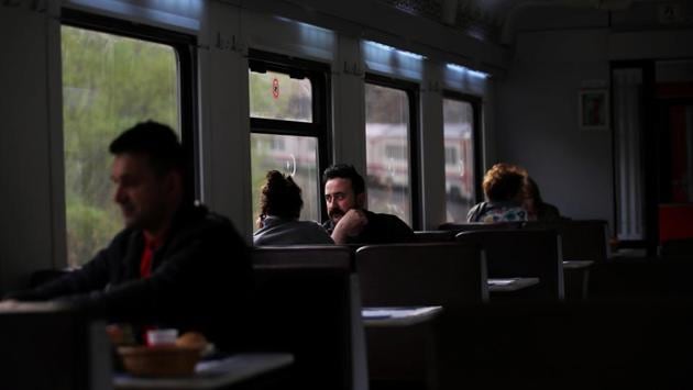 Passengers eat and chat on board the Eastern Express travelling through Erzincan province. For most people on board, the 24-hour ride is a sure-shot to meeting new people, travelling with parties in every compartment and with fellow passengers on a journey that is the destination itself. (Umit Bektas / REUTERS) Passengers eat and chat on board the Eastern Express travelling through Erzincan province. For most people on board, the 24-hour ride is a sure-shot to meeting new people, travelling with parties in every compartment and with fellow passengers on a journey that is the destination itself. (Umit Bektas / REUTERS)