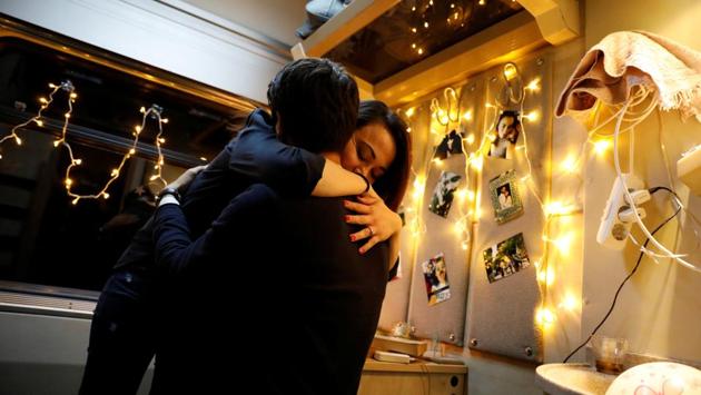 Huseyin Emre Sen proposed to Mine Nur in a candle-lit wagon on the Eastern Express, a thousand kilometre train ride across eastern Turkey which he says formed the perfect start to their voyage through life. “We love travelling, so this suits us perfectly. This is a short demo of a lifelong journey together,” said Emre, who popped the question this month after a two-year relationship. (Umit Bektas / REUTERS) Huseyin Emre Sen proposed to Mine Nur in a candle-lit wagon on the Eastern Express, a thousand kilometre train ride across eastern Turkey which he says formed the perfect start to their voyage through life. “We love travelling, so this suits us perfectly. This is a short demo of a lifelong journey together,” said Emre, who popped the question this month after a two-year relationship. (Umit Bektas / REUTERS)