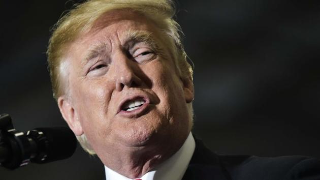 US President Donald Trump speaks in Michigan on April 28, 2018. (AFP) US President Donald Trump speaks in Michigan on April 28, 2018. (AFP)