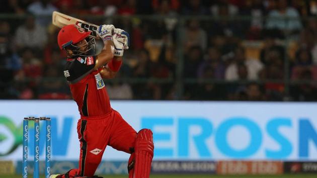 Mandeep Singh of the Royal Challengers Bangalore plays a shot during the Indian Premier League 2018 (IPL 2018) match against Kolkata Knight Riders at the M. Chinnaswamy Stadium in Bengaluru on Sunday. (BCCI) 